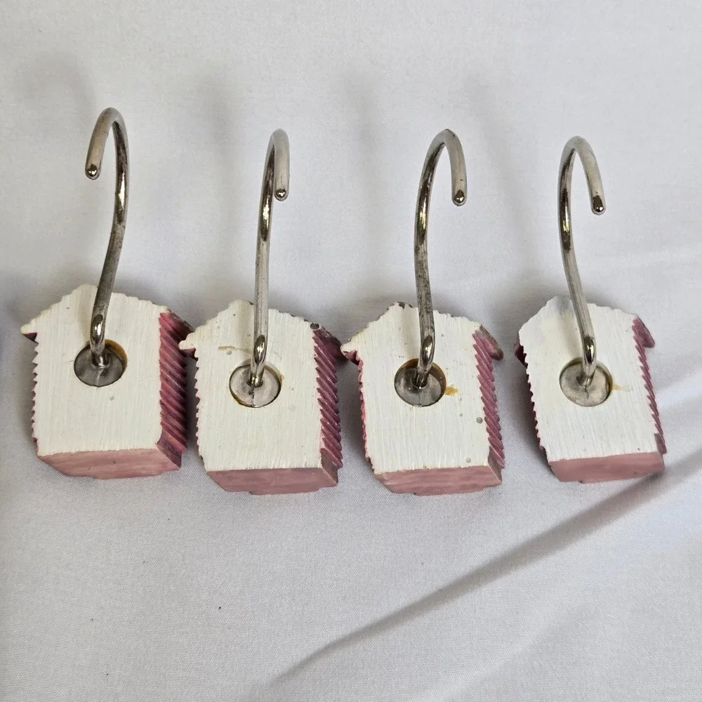 Linda Spivey Rustic Country Outhouse Shower Curtain Hooks Set of 6 Resin Metal